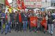 Welttag für menschenwürdige Arbeit - Beschäftigte aus Untertuerkheim am Marktplatz in Stuttgart